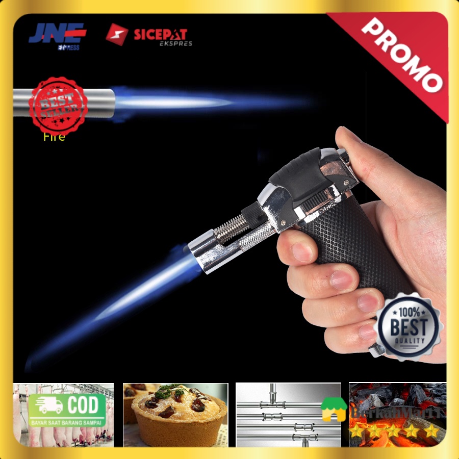 Overview of Yofeil Mancis Korek Api Gas Refillable Butane Torch Model Adjustable Flame Gun - TS-19