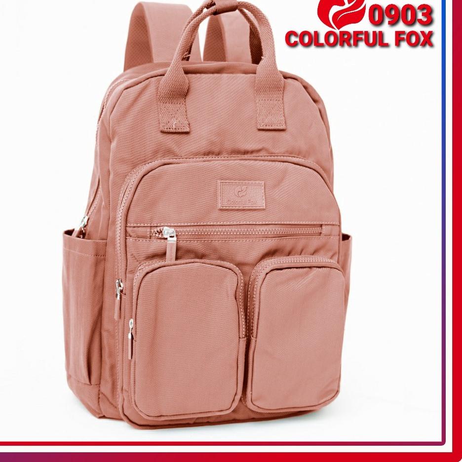 KODE-NB28 Tas original - tas ransel COLORFUL FOX 0903 ransel laptop 16inci nilon waterproof tas rans