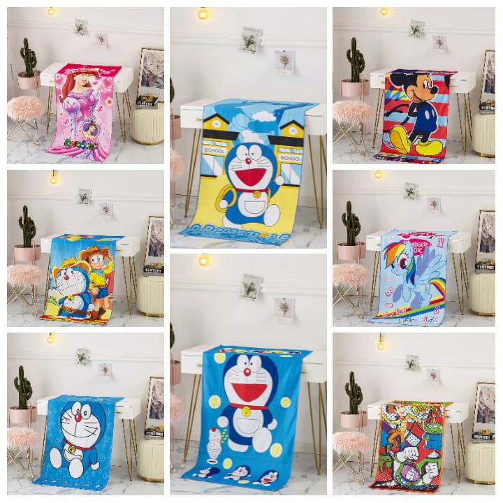 RC Handuk Karakter Import/Handuk Anak/Handuk Mandi/Handuk Microfiber Jumbo70x140 Tebal Motif Lengkap