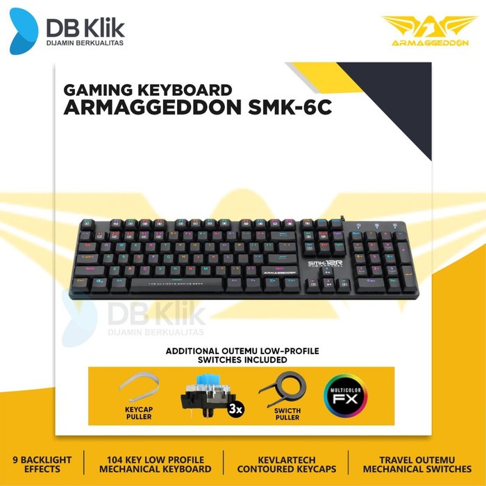 Keyboard Gaming Armaggeddon SMK-6C RGB PSYCHKESTREL ( Armagedon SMK 6C)