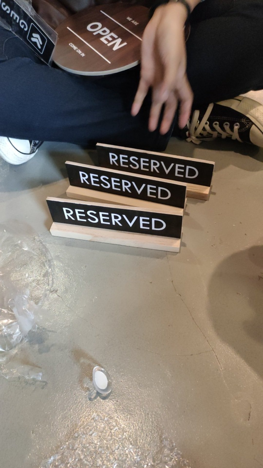 Papan Tanda Meja - Reserved Sign - Desk Sign