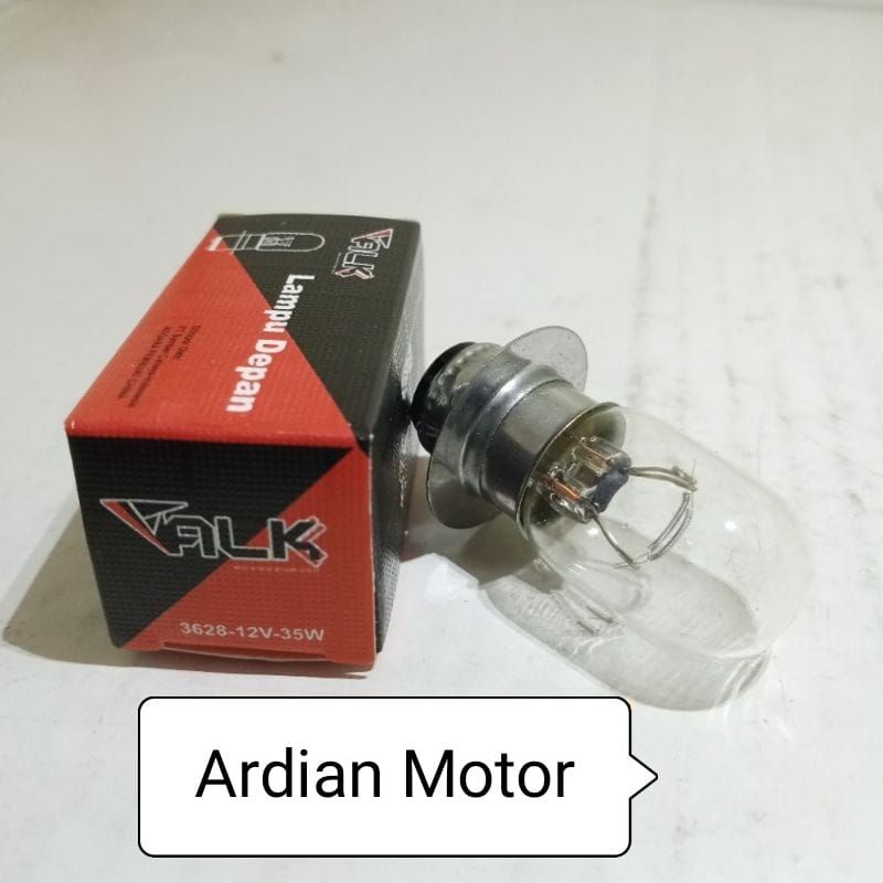 Dop bohlam depan motor/Lampu depan motor 12 volt/35 watt 12/35 Kualitas Denshin