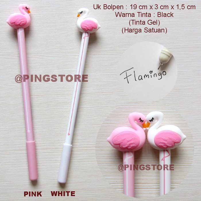

Bolpen Lucu Tinta Gel Flamingo