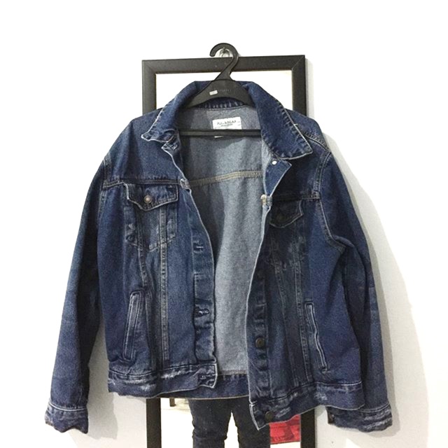 jaket jeans wanita pull and bear