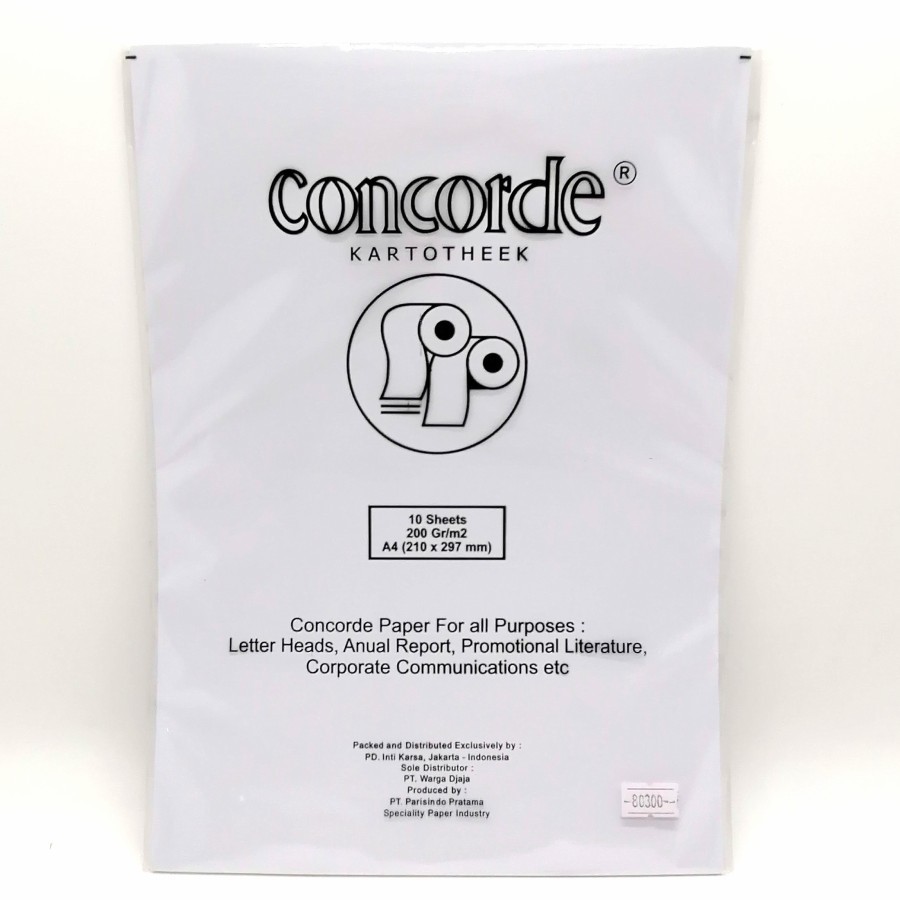 

Kertas Corncode A4 200 Gram White