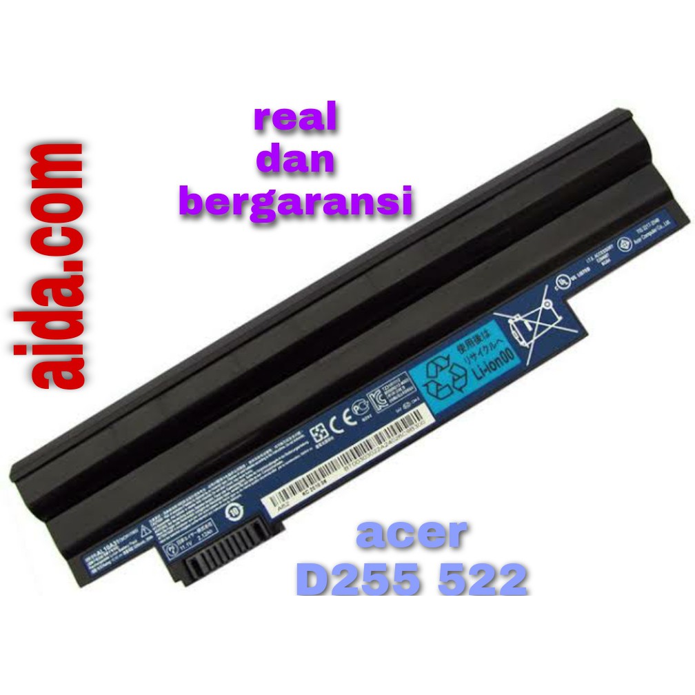 Acer Aspire One D255 D257 D260 D270  AO722 AO722 522 Baterai Laptop Acer Aspire One