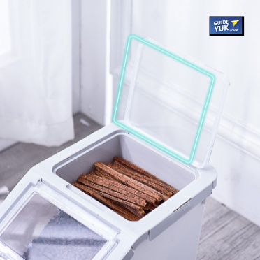 Kontainer Tempat Makan Hewan 5KG/10KG pet Food Container pet dispenser tempat simpan makanan anjing kucing