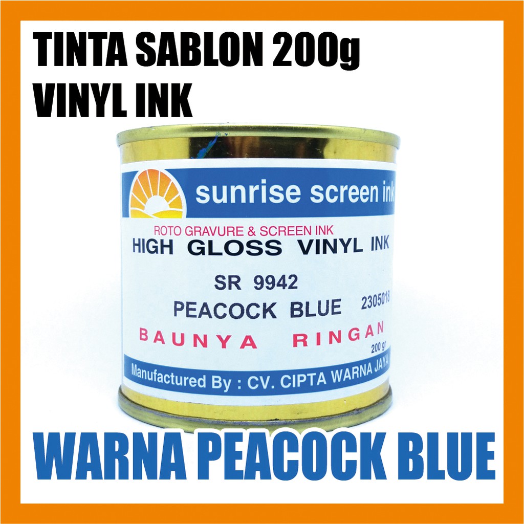 

Tinta / Cat Sablon Vinyl Ink 9942 PEACOCK BLUE 200g