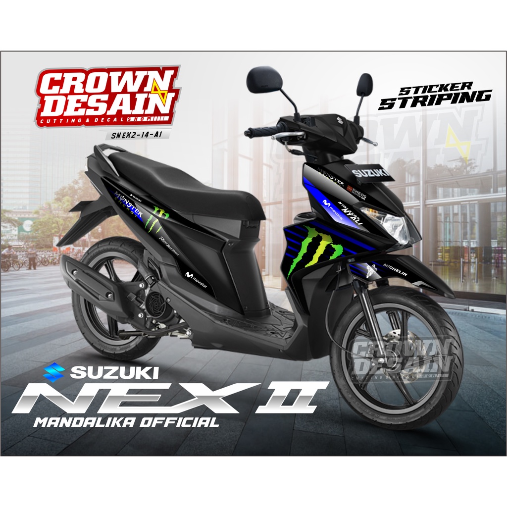 STRIPING SUZUKI NEX2 CUSTOM STIKER DESAIN - STIKER MOTOR SUZUKI NEX2