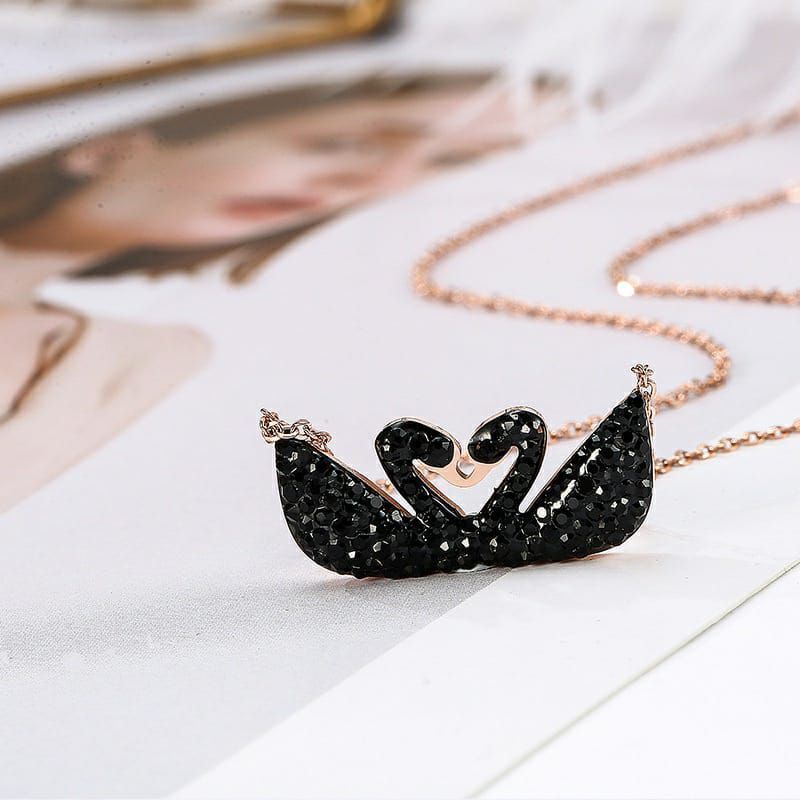 Kalung Titanium Swan Double Hitam