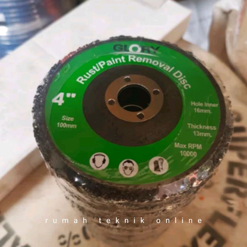 Alat pembersih cat/perontok cat dan karat ukuran 4 inch disc wheel original GLORY