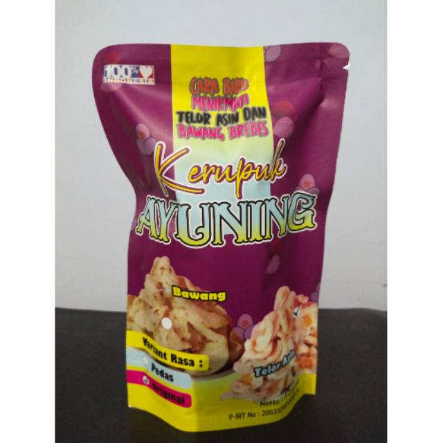 

KERUPUK TELUR ASIN AYUNING MATENG 75gram