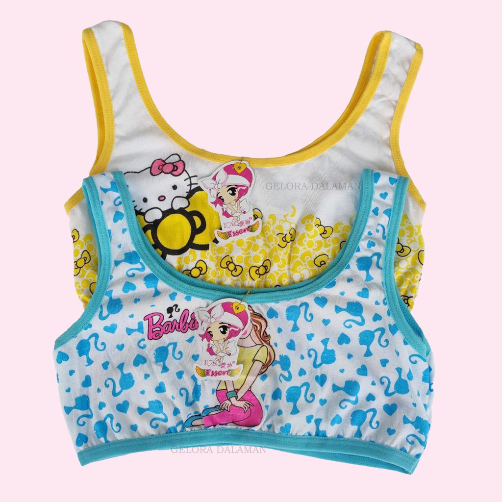 1 Pcs Miniset Anak Remaja Motif Gambar Kartun Bra Anak Remaja