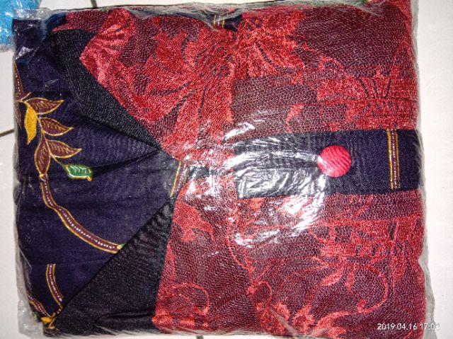 Qnunbatik Batik Keluarga/family Gamis Muslim Adelia Madura Hitam