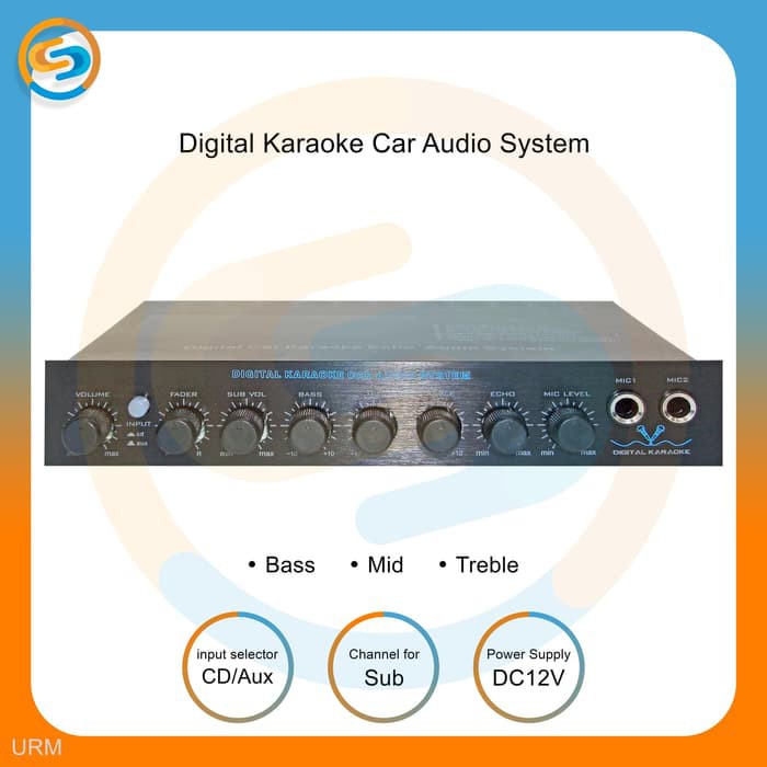 parametrik Pre amp - parametric digital karaoke car audio system urm