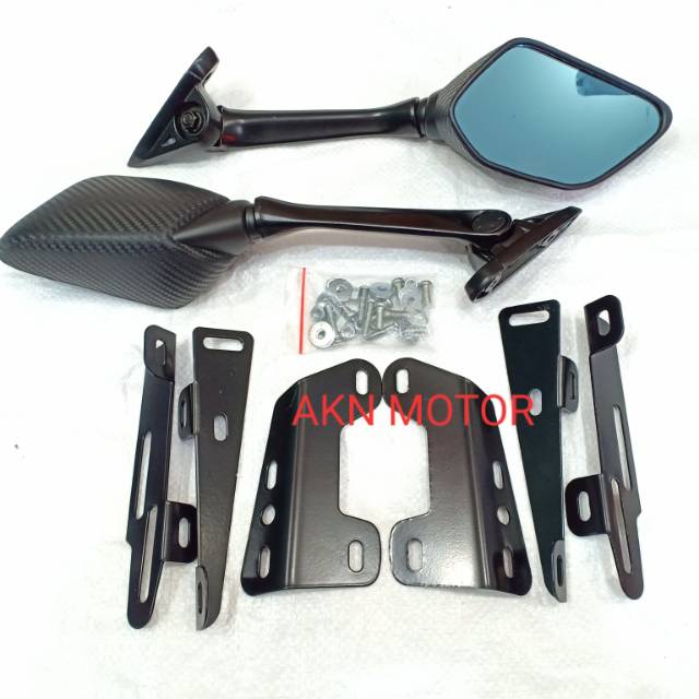 spion model r25 panjang kaca biru plus breket serpo yamaha nmax 155 old pnp