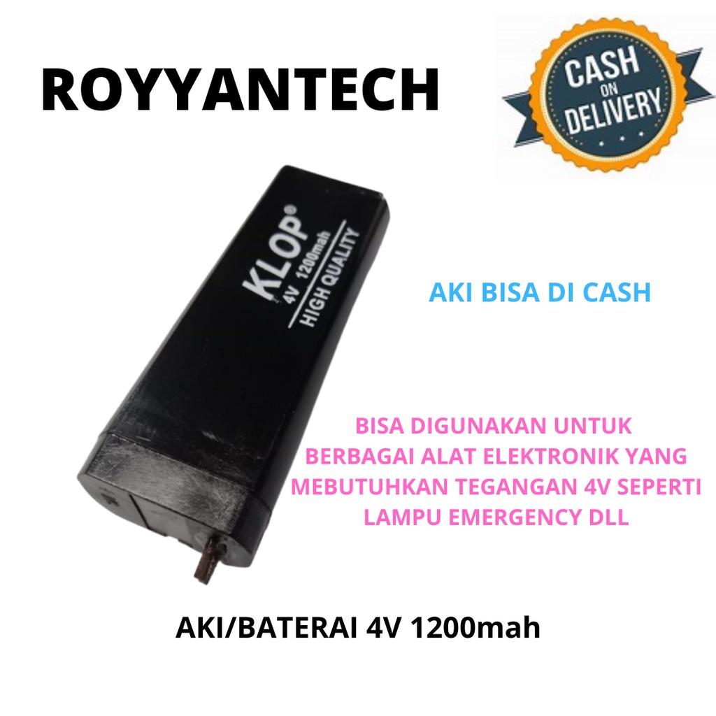 BATERAI 4V 1200MAH BATERE 4 VOLT 1200 MAH AKI 4 V 1200 MAH KLOP