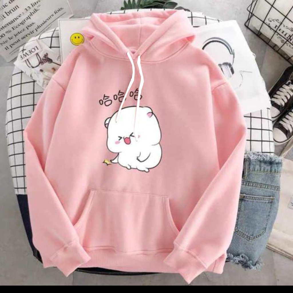 SWEATER BINO / HODDIE SWEATER WANITA BINO BAHAN BABYTERRY TEBAL GOOD QUALITY-1