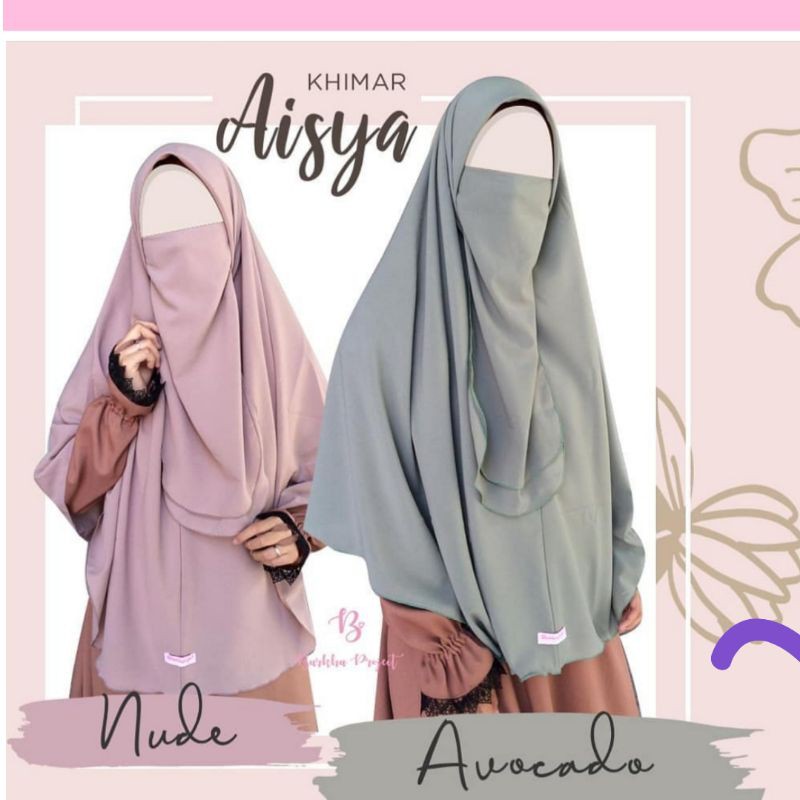 Khimar Segiempat Instan | Tanpa Cadar Tali | Khimar instan Khimae segiempat instan diamond Crepe