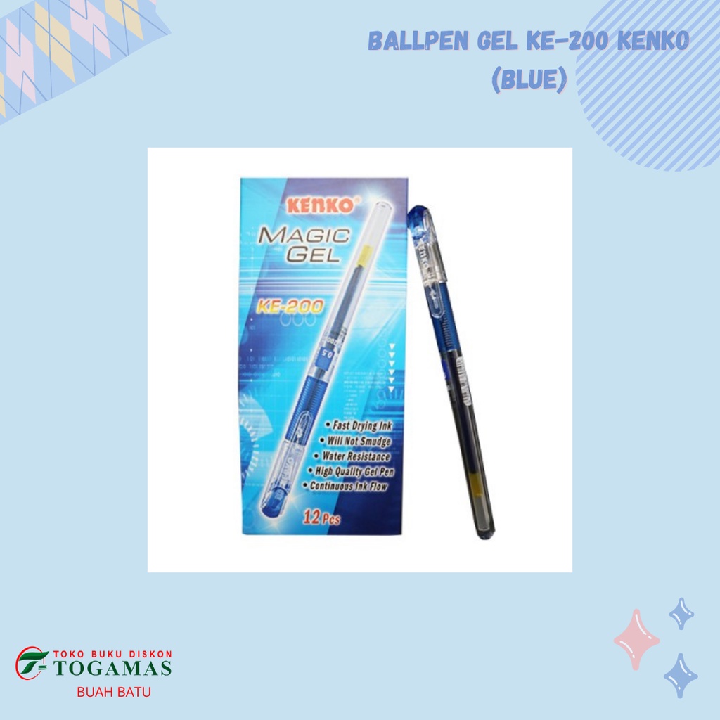 

BALLPEN GEL KE-200 KENKO (BLUE)