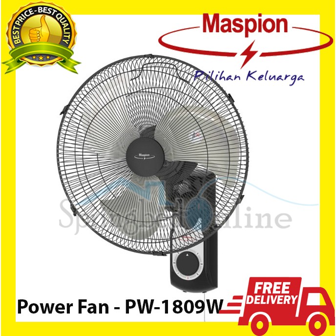 MASPION Kipas Angin Dinding Power Fan PW 1809 W