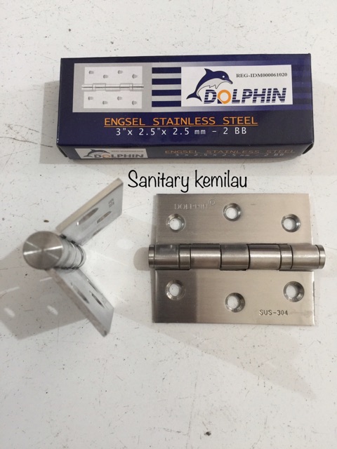 Engsel Pintu Dolphin Stainles 3 , 4 , 5 inch - Engsel Jendela Dolpin Asli