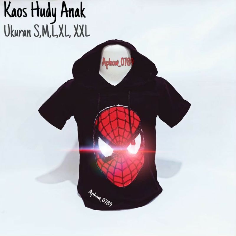 KAOS ANAK LAKI LAKI HOODIE LED MURAH MOTIF KARTUN AVENGGER