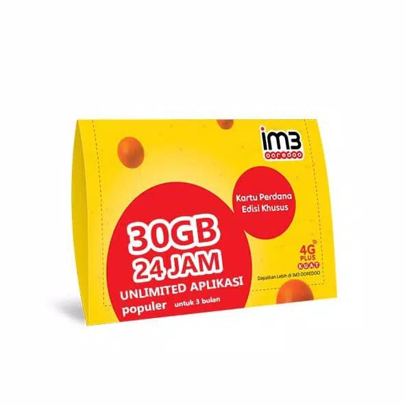 INDOSAT OREEDO 30 GB 3 BULAN