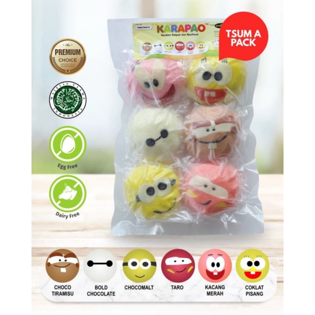 

Karapao Bakpao TSUM A Karakter Premium Cemilan Sehat