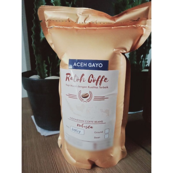 

ratoh coffe Robusta Aceh Gayo 250g