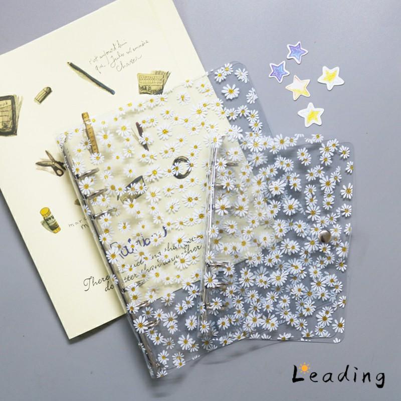 

Buku Notebook / Catatan / Diary A6 Cover PVC Transparan Motif Bunga Daisy -Le