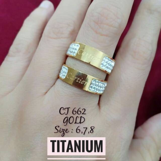 Cincin Cartier Titanium Gold/Rose Gold