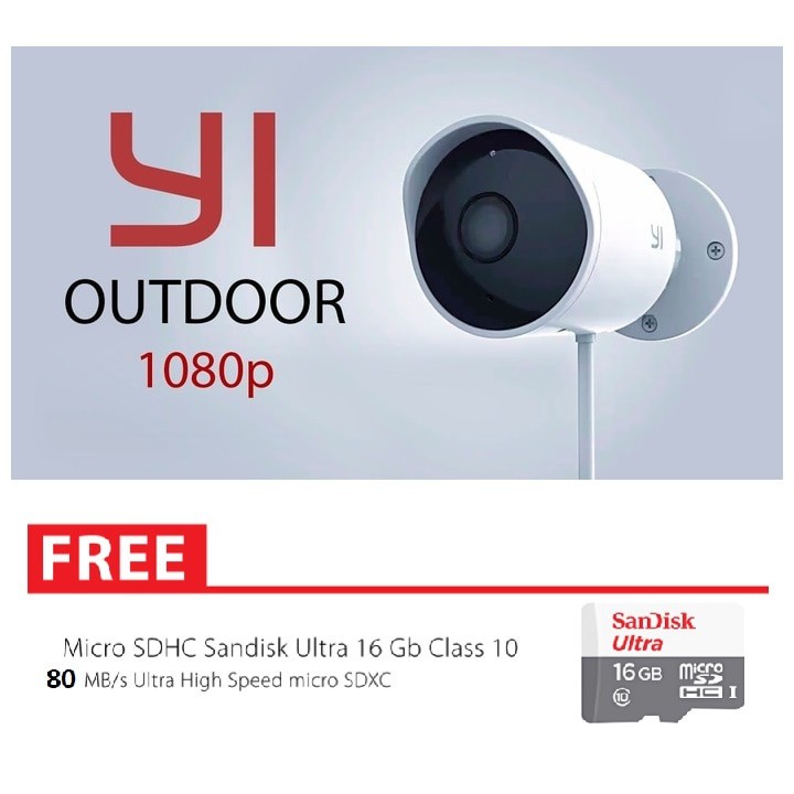 Xiaomi Yi Xiao Yi Outdoor CCTV IP Camera 1080P International   16GB