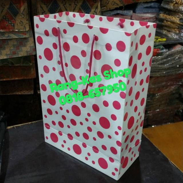 

Paperbag Polkadot Pink Folio Duplex Laminating doff