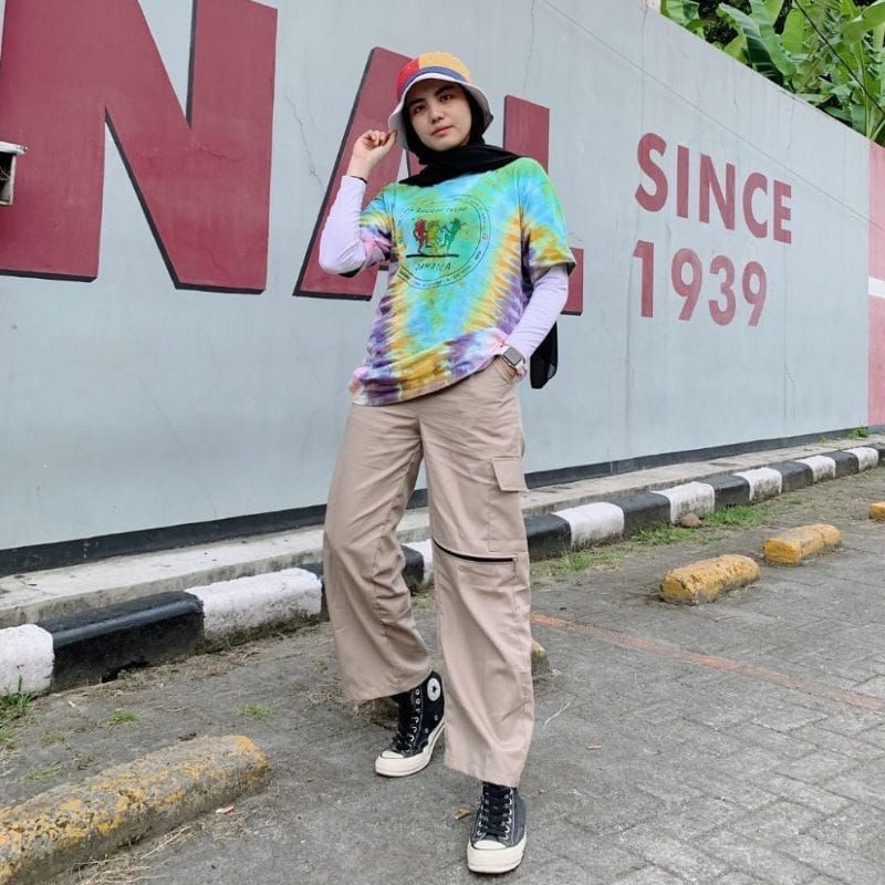 ZIPPER PANTS CARGO WANITA MURAH XXL