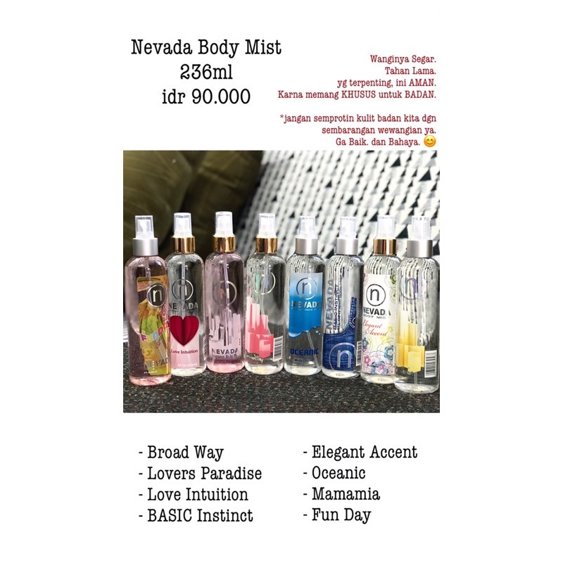 Nevada Body Mist 236ml