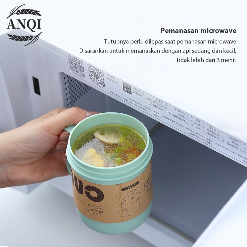 ANQI 1888 Cangkir sup/Tahan Panas Lunch Box /Tetap hangat Kotak Makan Bekal Sup VS-61