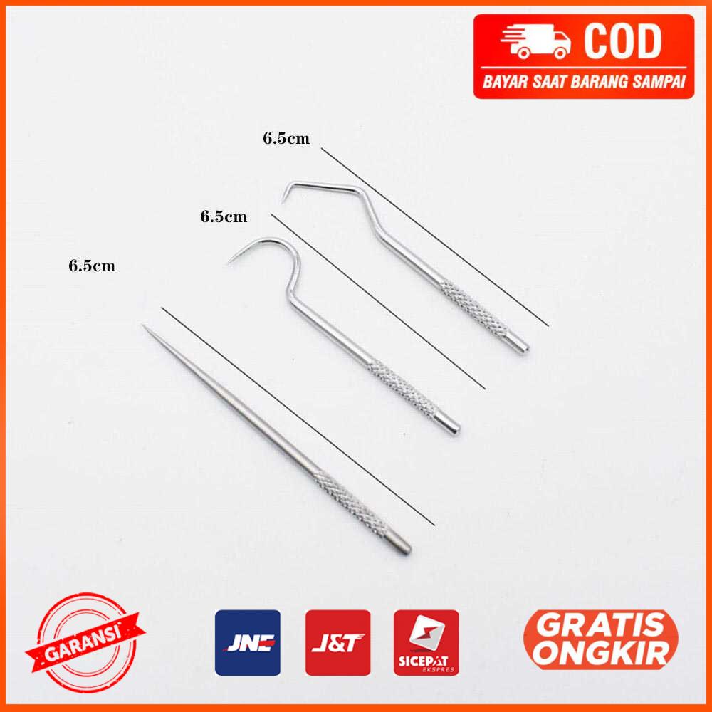 Tusuk Gigi Stainless Steel Toothpick Set TP0554