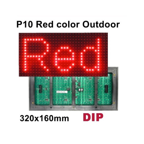 LED Modul DIP P10 Running Text Panel P10 FULL Outdoor Red Merah
