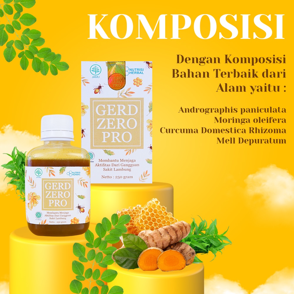 GERD ZERO PRO - BELI 4 GRATIS 2 OBAT ASAM LAMBUNG / MADU LAMBUNG / OBAT MAAG / OBAT LAMBUNG - Gerd Zero Pro Lambung Original Obat Herbal Alami Mengatasi Nyeri Lambung, Dada Terasa Terbakar Hingga Tenggorokan Mengganjal.-1