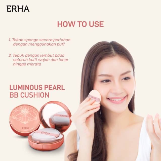 ERHA Luminous Pearl BB Cushion Ivory Natural 15gr