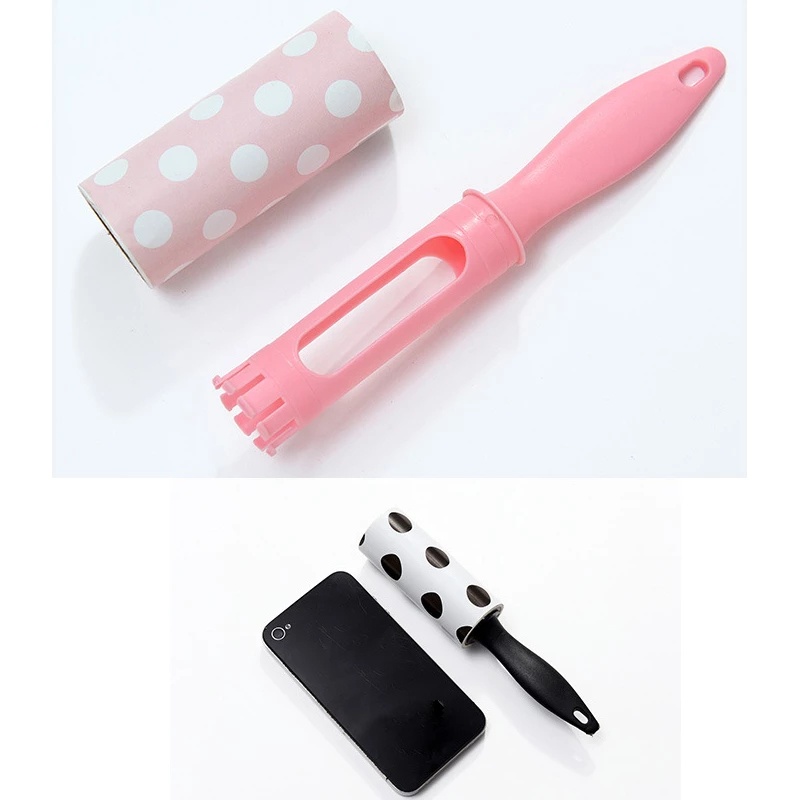 30 Sheets Mini Tearable Clothes Hair Sticking Device / Household Portable Roller Sticky Paper Lint Fluff Remover