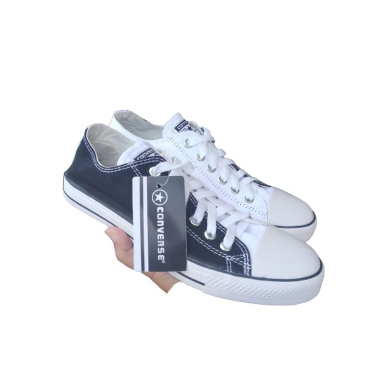 Sepatu Converse Combinasi Grade Ori Putih Hitam Kanvas