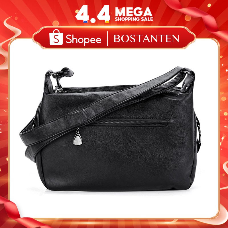 Bostanten Tas Bahu Kulit PU Fashionable untuk Wanita