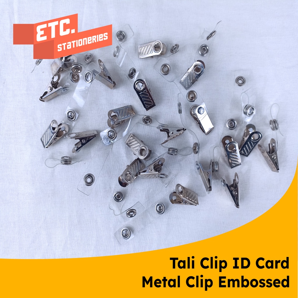

Metal Clip Embossed / Clip ID Card [20 PCS] [MCE]