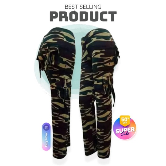 Celana senam wanita/celana olahraga wanita/celana cargo army loreng/celana panjang wanita army loren