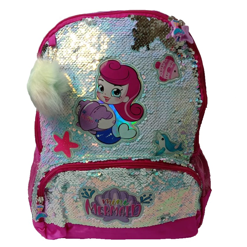 Mermaid Tas Backpack Sequin Tas Anak Sekolah SD Fashion Anak Perempuan