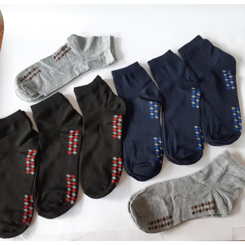 ( 12 PASANG ) KAOS KAKI JUMBO 44 - 48 / MEN SOCKS MATA KAKI