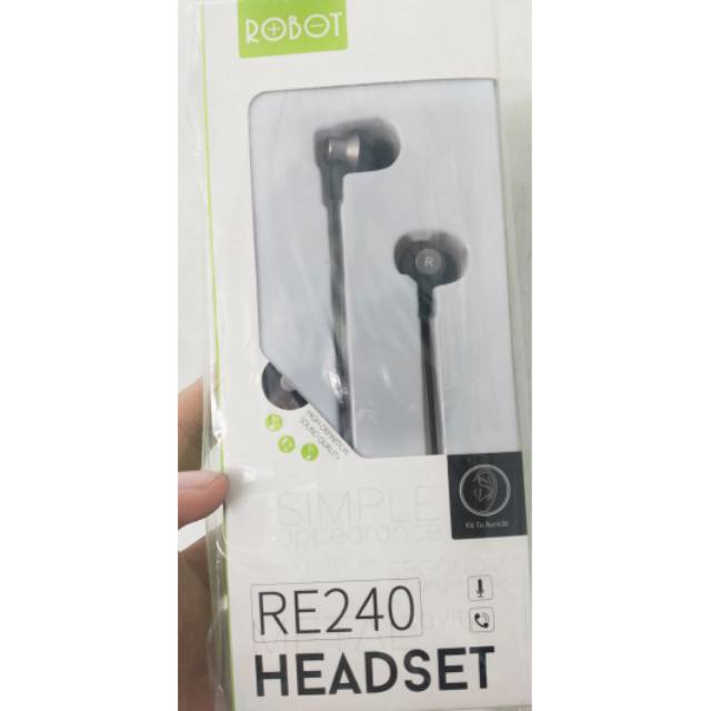 Headset Handsfree Robot Re240 Wired High Definition Sound Quality earphone