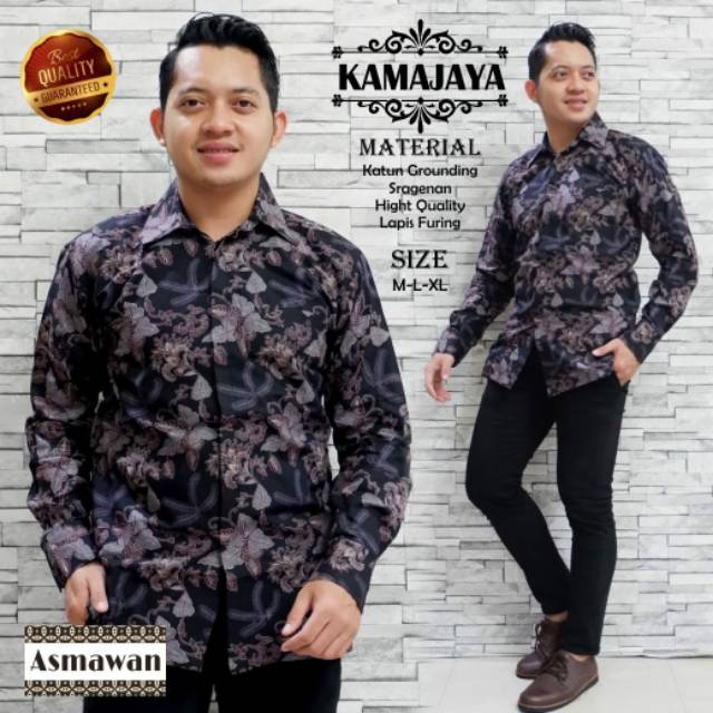 Kemeja Batik Eksklusif Kamajaya Bahan Katun Sragenan Halus  Dan Adem Dipakai